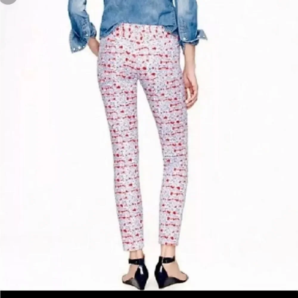 J CREW Toothpick Ankle Floral Pants